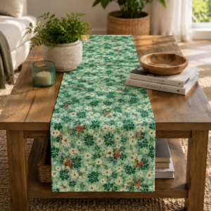 GREEN GARDEN TABLE RUNNER