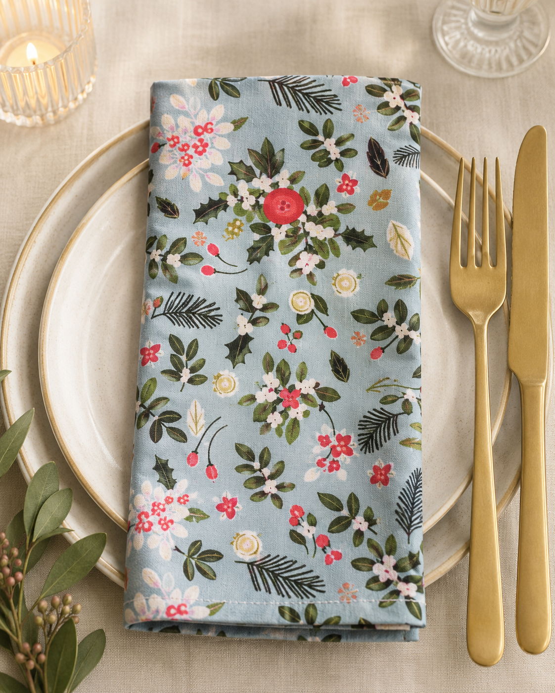 GREEN GARDEN TABLE NAPKIN - Image 2