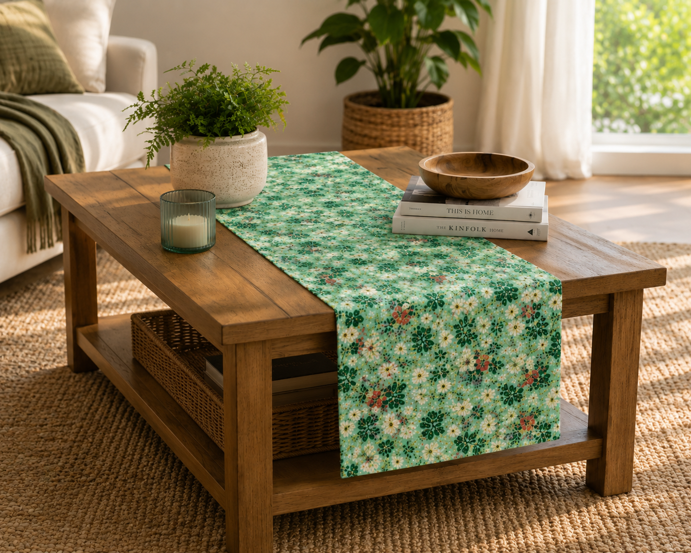 GREEN GARDEN TABLE RUNNER - Image 2