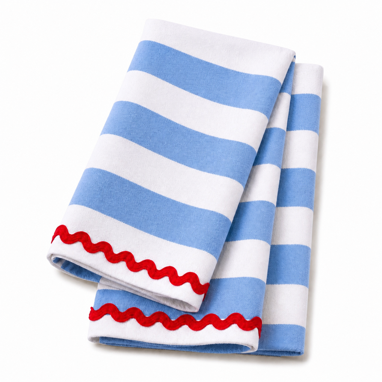 BLUE & WHITE STRIPES TEA TOWEL - Image 3