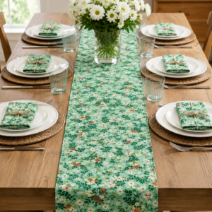 GREEN GARDEN TABLE RUNNER