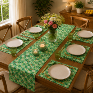 GREEN GARDEN DINNING SET OF 6