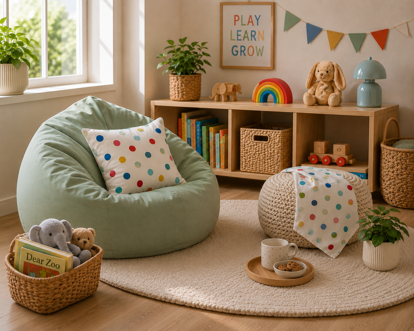 POLKA PULL CUSHION COVER WITH TEA TOWELS - Image 2