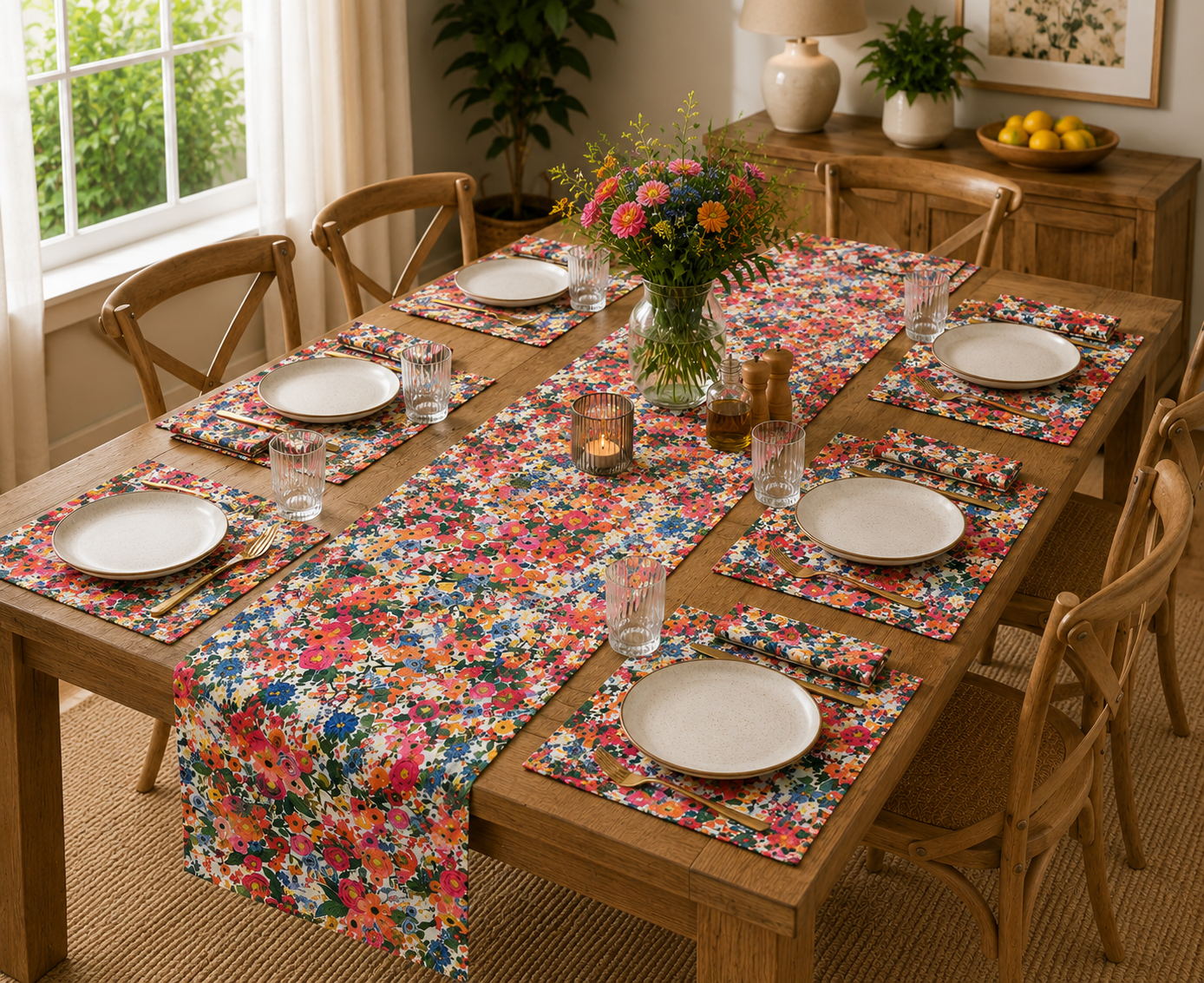 ROYAL ROSE DINNING SET OF 6