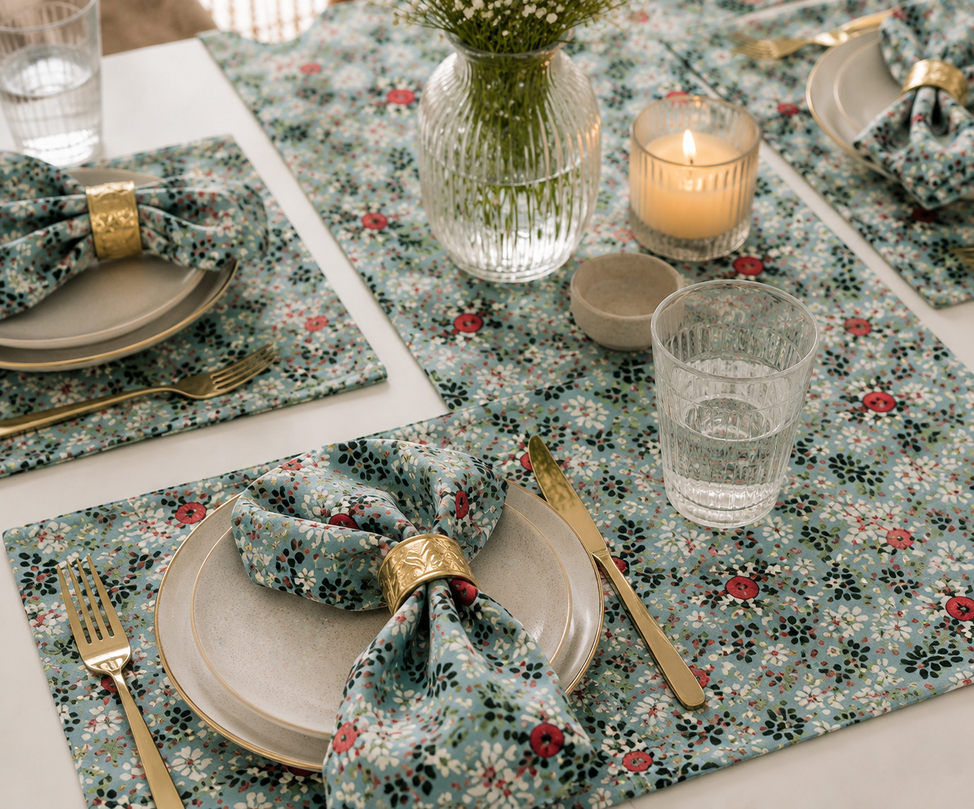 GREEN GARDEN DINNING SET OF 6 - Image 3